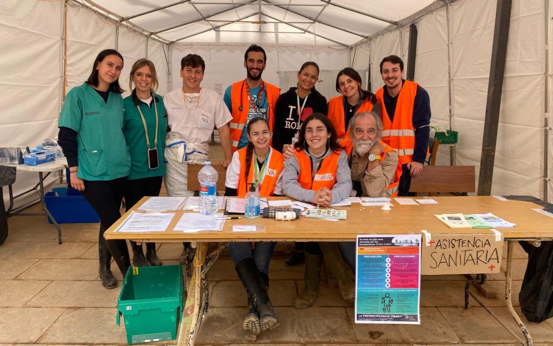 El grupo de sanitarios.