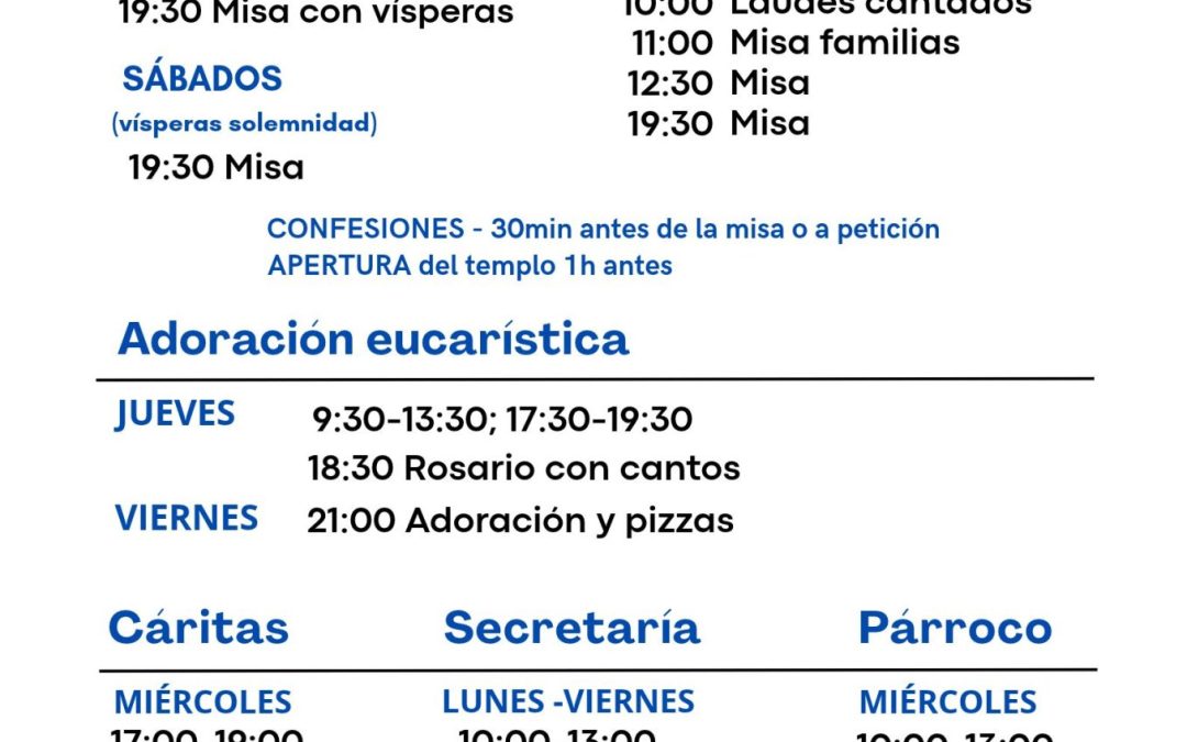 Horario Parroquia